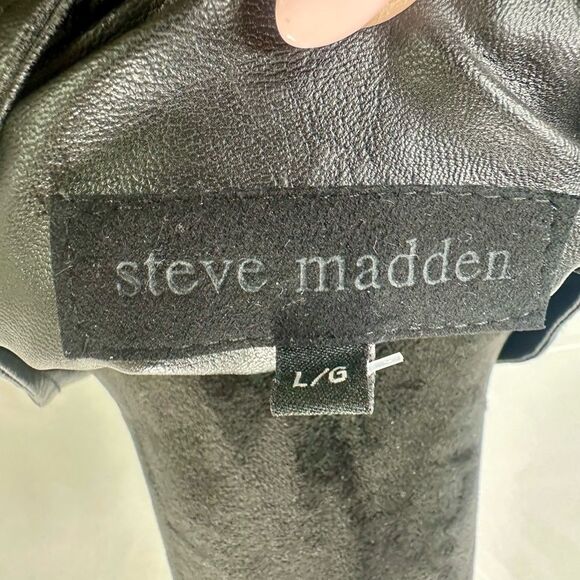 Steve Madden fringe Faux Leather Jacket Size Large - Picture 11 of 14